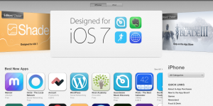 Screen iOS7 nova sekcia